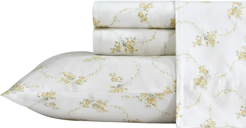 Miniatura 16 de Laura Ashley - Juego de sábanas King, sábans de cama extremadamente suaves con una sensación ligera y naturalmente sedosa de algodón satinado - Musa