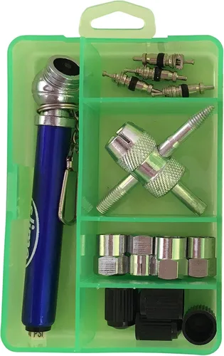 Miniatura 2 de Slime 2410 Mini kit de mantenimiento de neumáticos, esenciales para el cuidado de los neumáticos, compacto, juego de 14 piezas, 3.5 pulgadas