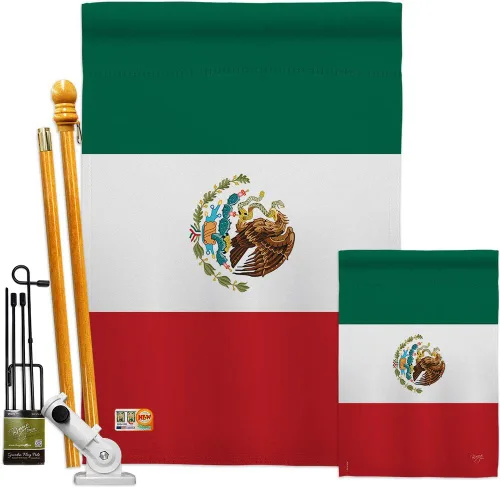 Miniatura 5 de Nationality - Bandera de casa de campo de México Regional Nación Internacional Mundial Particular Área Pequeña Decorativa Regalo Patio Banner Hecho