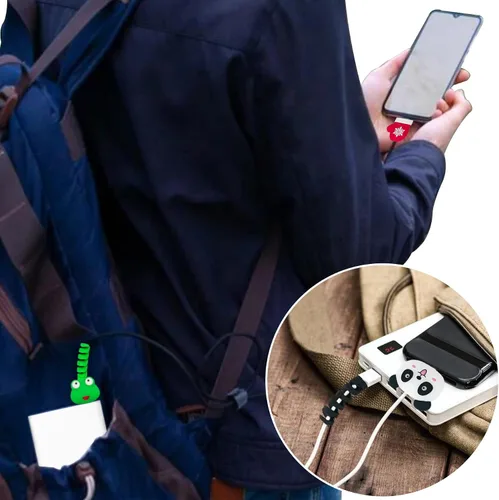 Miniatura 6 de ZAKVOOR 27 protectores de cable para cargador de teléfono, protector de cable USB Animal Bites protector de cable, protector de cable de carga
