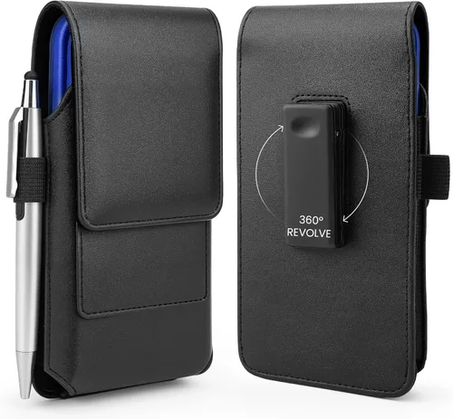 Miniatura 10 de BECPLT Funda de nailon para Galaxy Note 20 Ultra 5G S24+ para cinturón negro con clip para cinturón para iPhone 15 Pro Max 14 Pro Max 13 Pro Max 12