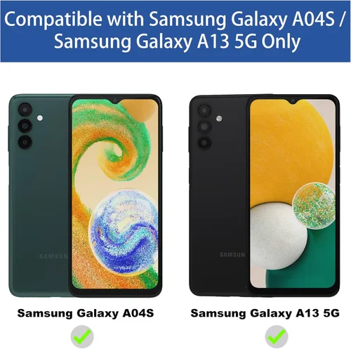 Miniatura 2 de Ailiber Funda para Samsung Galaxy A13, Galaxy A04S con protector de pantalla de vidrio templado, soporte de anillo para montaje magnético