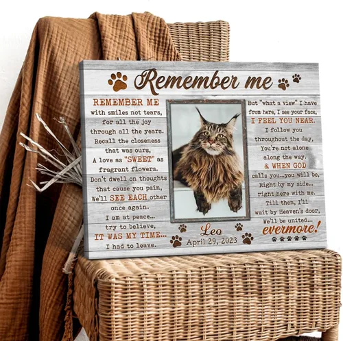 Miniatura 3 de Regalo conmemorativo para gatos, marco de fotos conmemorativo personalizado para mascotas, recuerdo de pérdida de mascotas, regalo de condolencias