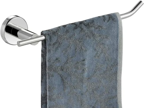 Miniatura 12 de JQK Toallero de mano negro, anillo de toalla de acero inoxidable para baño, soporte para collar de 9 pulgadas, soporte de pared negro mate, mano