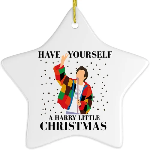 Miniatura 23 de Adornos navideños de moda con temática de cultura pop, películas y música - Huele a espíritu navideño Rock and Roll Adorno (Estrella)