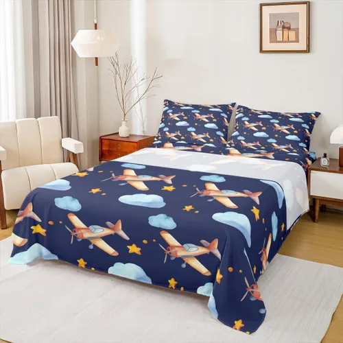 Miniatura 23 de Erosebridal Juego de sábanas y fundas de almohada para niños, diseño de camión de bomberos, color rojo, brillante, para maquinaria, camiones