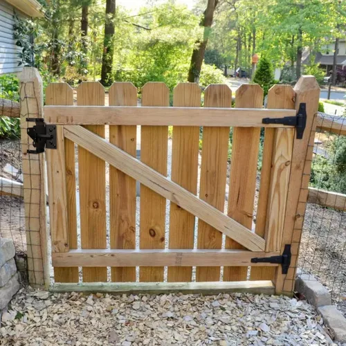 Miniatura 7 de TRIPLE DEER Pestillo de puerta de valla autobloqueante, montaje en poste de vinilo resistente, herrajes de puerta de madera de cierre automático