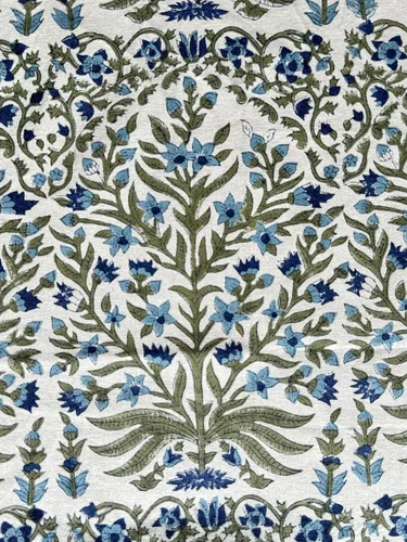 Miniatura 92 de ATOSII Mantel 100% algodón, Amara, floral, hecho a mano, rectangular, de lino, para cocina, comedor, fiestas, bodas, exteriores, picnics, Pascua