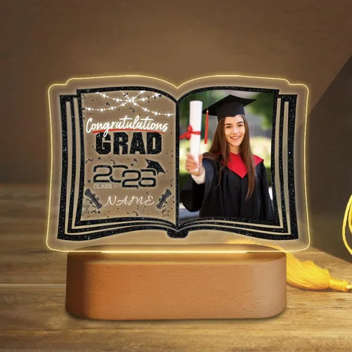 Miniatura 45 de Regalos de graduación personalizados luz nocturna con nombre de foto, lámpara LED de graduación personalizada 2026 para mujeres y hombres, regalos