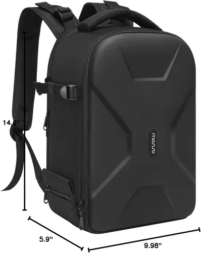 Miniatura 9 de MOSISO Mochila para cámaras réflex digital de un solo objetivo, réflex de un solo objetivo o sin espejo, funda rígida impermeable de apertura