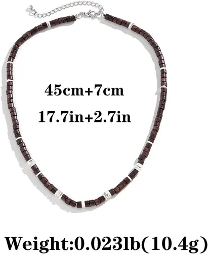 Miniatura 4 de Uarein Collares bohemios con cuentas para mujeres y hombres, hechos a mano, arcilla polimérica con cuentas, gargantillas de verano, puka, concha