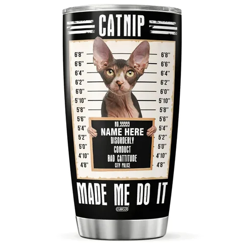 Miniatura 10 de CUBICER Vaso personalizado con diseño de gato americano de pelo corto con tapa, divertidos regalos de Navidad para mujeres, hombres, adultos