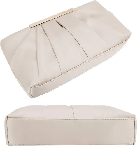 Miniatura 5 de CHARMING TAILOR Bolso de noche elegante plisado de satén formal simple y elegante para mujer
