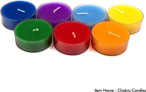 Miniatura 3 de Vrinda® Vela perfumada de 7 chakras, 2.25 pulgadas, juego de velas de aromaterapia para meditación, yoga y relajación, vertidas a mano con aceites