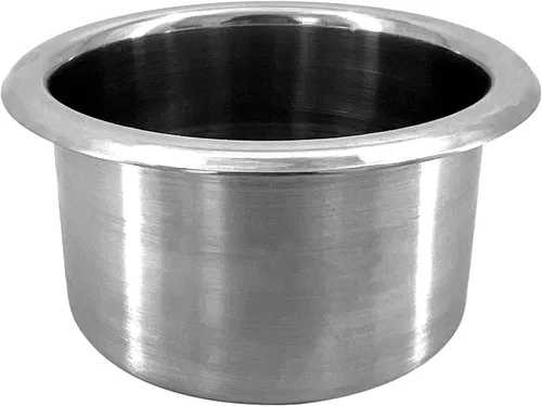 Miniatura 2 de ISURE MARINE 4 portavasos antiderrames de acero inoxidable de 3 pulgadas con arandela antideslizante, soporte para tazas de mesa de póquer