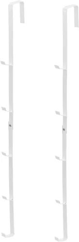 Miniatura 9 de MyGift 2 organizadores de sombreros sobre la puerta, colgador de puerta, almacenamiento de exhibición, 5 ganchos resistentes, para abrigo, bufanda
