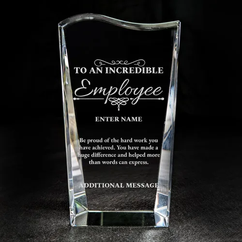 Miniatura 5 de Premio personalizado grabado con láser, diseño grabado con láser, agradecimiento, añade tu propio texto, incluye caja de regalo, premio al empleado