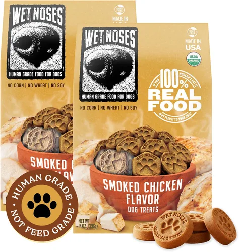 Miniatura 65 de Wet Noses Golosinas orgánicas crujientes para perros sin granos, totalmente naturales, de grado humano, sin OMG, entrenamiento saludable