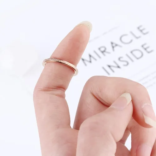 Miniatura 5 de Diamday Anillos para la ansiedad para mujeres y hombres, 2 0.157 in, anillo giratorio de acero de titanio para aliviar la ansiedad y el estrés
