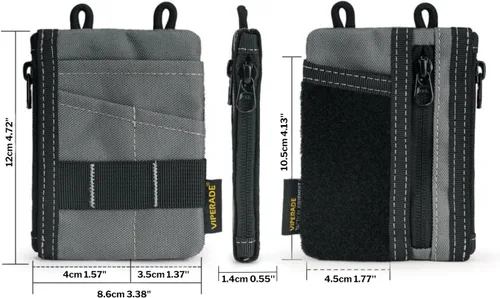 Miniatura 2 de VIPERADE VE18-S Bolsa pequeña EDC, organizador de bolsillo EDC mini para hombres, organizador de bolsillo EDC, bolsa multiherramienta con 3 ranuras