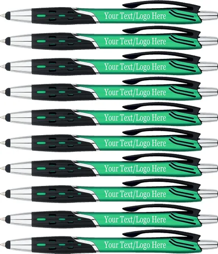 Bolígrafos personalizados con logotipo personalizado o texto, paquete de 250 unidades, para marketing, fiestas y eventos, pantalla táctil 2 en 1 y