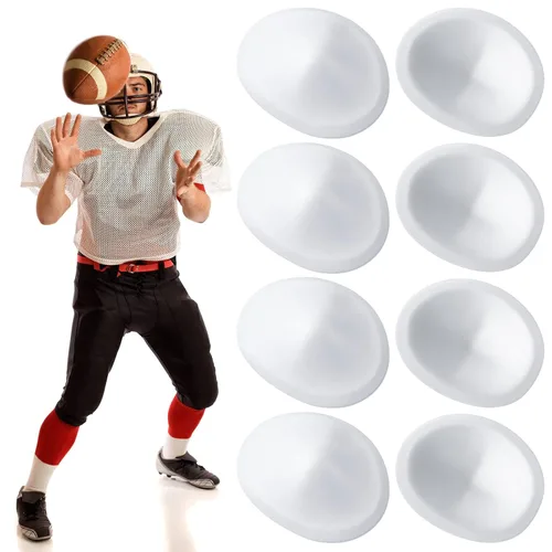 Miniatura 7 de Meooeck 4 pares de rodilleras de baja altura con inserciones blancas ligeras para jóvenes, hombres, mujeres, niños, adultos, fútbol, baloncesto
