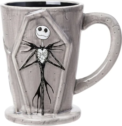 Miniatura 14 de Silver Buffalo Disney Tim Burton's Nightmare Before Christmas Jack and Zero - Taza de cerámica cónica, 14 onzas Jack and Zero (14 onzas)