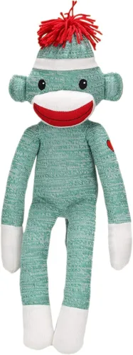 Plushland Adorable mono calcetín, el original juguete de peluche tradicional tejido a mano, regalo para niños, bebés, adolescentes, niñas y niños,