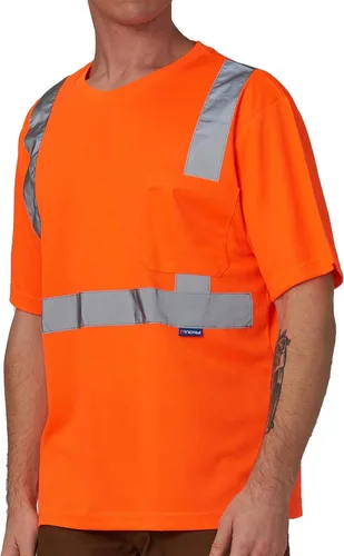 Miniatura 14 de A-SAFETY Camisa de seguridad, camiseta de trabajo de alta visibilidad, manga larga y corta, clase 3 (XS-6XL)