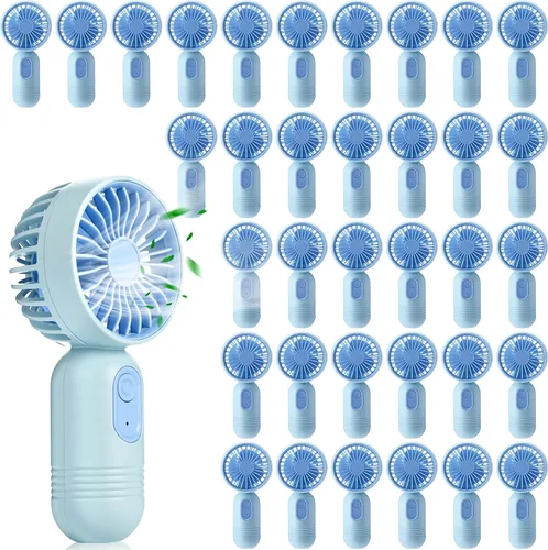 Miniatura 21 de Rossesay Miniventilador portátil a granel, lindo ventilador de mano ligero, pequeño ventilador personal de mano y pestañas de 3 velocidades