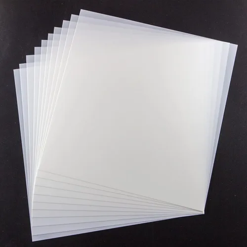 10 hojas de plantillas de Mylar en blanco de 7 mil, hojas de plantillas en blanco de PET translúcido lechoso de 12 x 12 pulgadas, material de