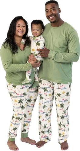 Burt's Bees Baby - Conjuntos de pijamas de Navidad familiares a juego, de algodón orgánico, para niños, bebés, mujeres y adultos