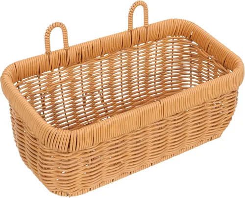 Cabilock Cesta colgante tejida para almacenamiento de pared, cesta de almacenamiento para colgar en la cocina, organizador de artículos diversos