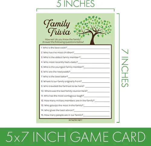 Miniatura 3 de DISTINCTIVS Family Reunion Game Pack – Trivia familiar, más probable, peleas familiares y encontrar al miembro de la familia – Juego de 4
