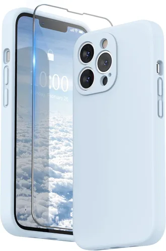 Miniatura 22 de SURPHY Funda para iPhone 13 Pro con protector de pantalla, Fundas de silicona líquida para iPhone 13 Pro