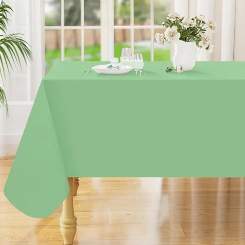 Miniatura 11 de Smiry Mantel cuadrado de vinilo impermeable de 54x54 pulgadas, protector de manteles de vinilo lavables, funda de mesa resistente a derrames