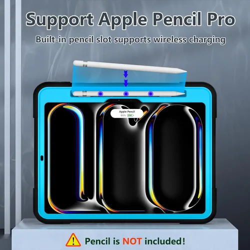Miniatura 4 de TSQQST Funda para iPad Pro de 11 pulgadas Funda M4 5ª generación 2024, iPad Pro 11 Funda con soporte para lápiz + soporte, funda protectora