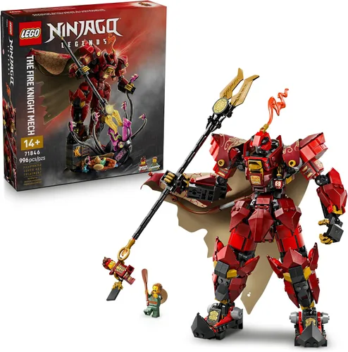 LEGO NINJAGO - Juego de construcción de The Fire Knight Mech - Kit de modelo con minifigura Kai de Legends Monstrosity - Decoración de habitación
