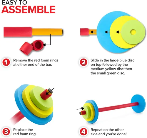 Miniatura 4 de Modern Innovations Juego de pesas de mancuerna para niños, equipo de entrenamiento de juguete, pesas para niños para ejercicio, diversión y fitness