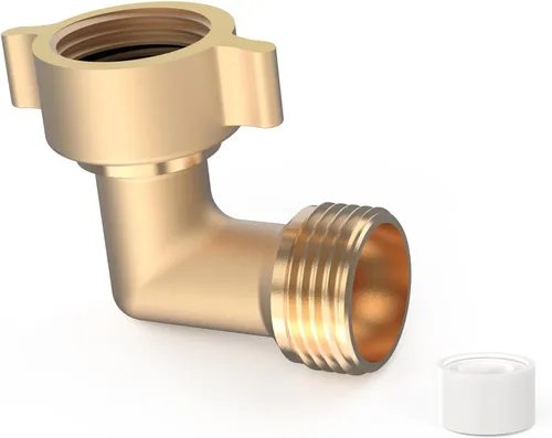 Miniatura 7 de RVGUARD Adaptador de manguera de agua de codo, conector de codo de manguera de jardín de 45 grados, elimina la tensión en la manguera de agua de RV