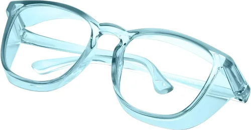 Miniatura 6 de Gafas de seguridad para enfermeras, gafas protectoras – Antivaho marco cuadrado elegante gafas transparentes para mujeres y hombres C16-negro Gery