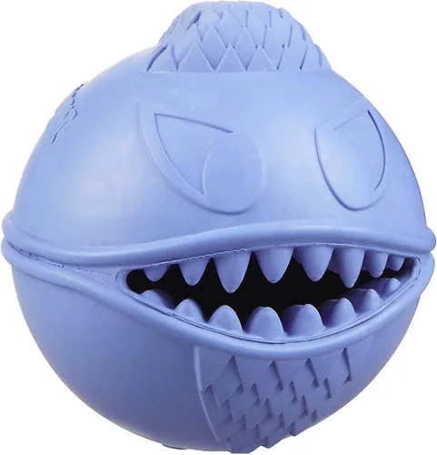 Jolly Pets Monster Ball Bouncing - Soporte para golosinas para perros, 2.5 pulgadas, color azul