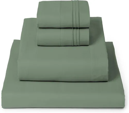 Mellanni Juego de sábanas King - 4 piezas Colección Icónica Ropa de cama - Lujo de hotel, extra suaves, sábanas refrescantes - Resistentes a