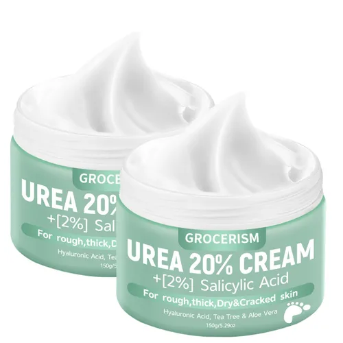 Miniatura 15 de Grocerism Crema de urea 40 por ciento para pies más 2% ácido salicílico 5.29 onzas Crema de pies y manos de máxima fuerza con ácido hialurónico