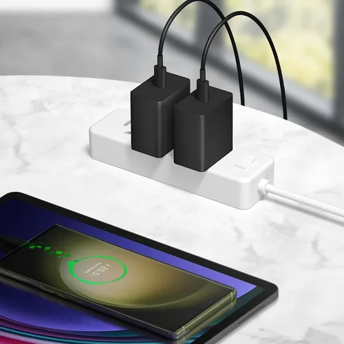 Miniatura 6 de Cargador USB C súper rápido, cargador tipo C bloque de carga rápida con cable tipo C a C de 6 pies para Galaxy S25 Negro