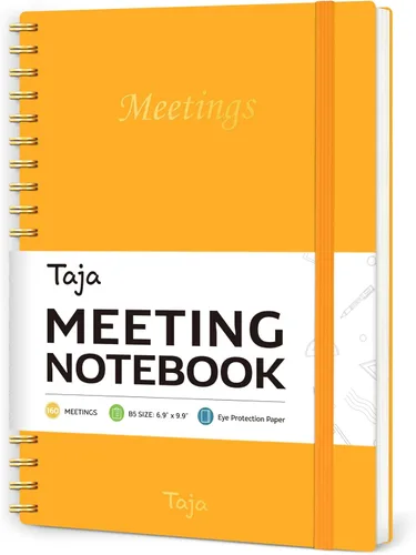 Miniatura 24 de Cuaderno de reuniones para organización del trabajo, cuaderno de trabajo con artículos de acción, agenda para tomar notas, 160 páginas