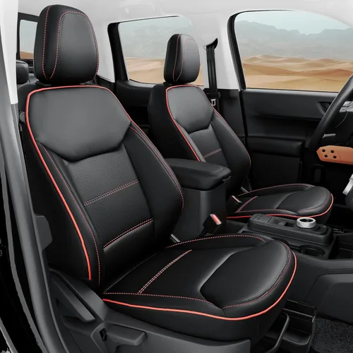 Miniatura 7 de Fundas de asiento delantero para Ford Maverick, 2 unidades, XL XLT, Lariat Lobo Tremor 2022 2023 2024 2025 2026, fundas de asiento de automóvil