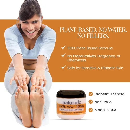 Miniatura 5 de Naturulz Total Foot Repair 4oz – Crema de pies de humedad intensiva para pieles extremadamente secas y ásperas y talones y pies agrietados