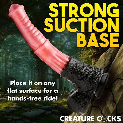 Miniatura 7 de CREATURE COCKS Consolador gigante de silicona Centaur XL para hombres, mujeres y parejas. Consolador de fantasía, base de ventosa fuerte, compatible