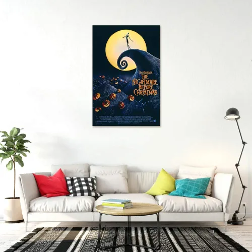 Miniatura 3 de Tim Burton's The Nightmare Before Christmas - Póster de película (estilo regular, color blanco) (tamaño: 24 x 36 pulgadas)